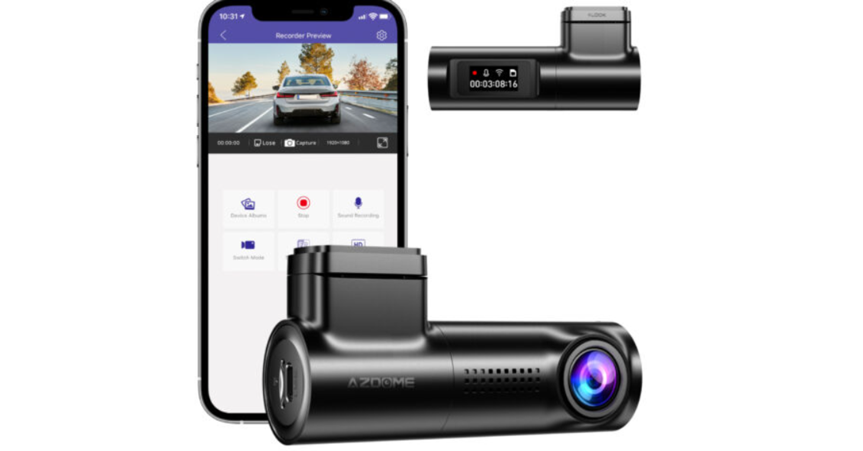 AzDome M330 FULL HD menetrögzítő kamera - AZDOME - Motorvédő lemez ...