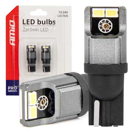 AMiO W5W 4SMD T10 CANBUS 3020 LED-es helyzetjelző (03717)