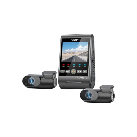 VIOFO A229 PLUS 3CH 2K + 2K + 1080p WiFi, GPS videófelvevő.