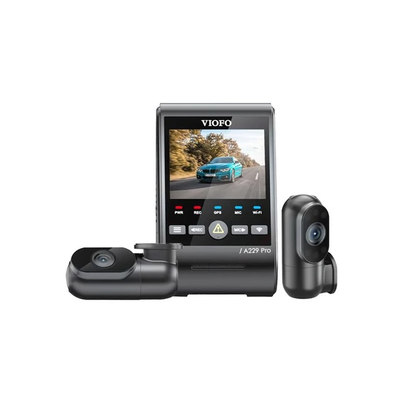 VIOFO A229 PRO 3CH 4K + 2K + 1080P WiFi, GPS videófelvevő