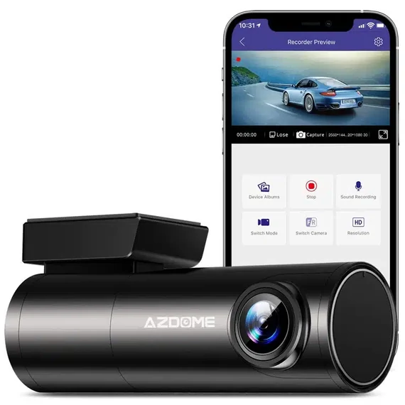 AZDOME M300 FULL HD +1296P Sony szenzoros autós kamera (WIFI + Hangvezérlés)